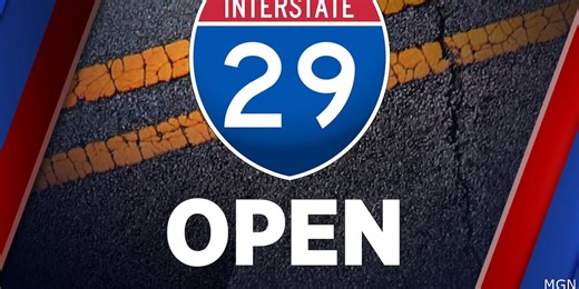 Portion of I-29 reopens in North Dakota