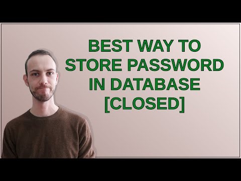 Best way to store password in database closed