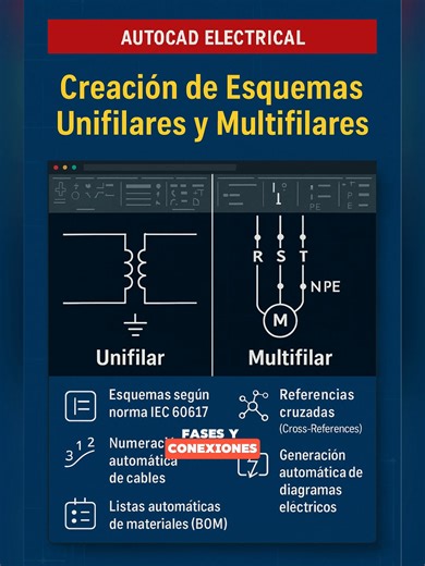 ¡Domina los Esquemas Eléctricos! ⚡️ 🔌Aprende a crear diagramas Unifilares y Multifilares precisos en AutoCAD Electrical, cumpliendo siempre con la norma. Conviértete en un experto automatizando: ✅ Esquemas norma IEC 60617 📜🔢 Numeración automática de cables. 📝 Listas de materiales automáticas. 🔗 Referencias cruzadas. 🗓️ Fechas: 29-31 Octubre y 05-07 Noviembre. ⏰ Horario: 8:00 p.m. a 10:00 p.m. 🎓 Certificado: 48 horas académicas. 💰 Inversión: ¡Solo S/ 60.00! ¡Deja que el software trabaje p