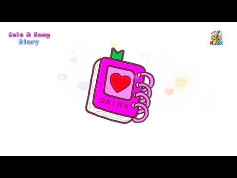 How to Draw a Cute Diary 📔💖 | Easy Kawaii Notebook Drawing Tutorial