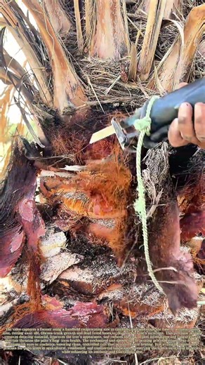 Cutting a Palm Trunk: How a Reciprocating Saw Shapes and Maintains a Palm Tree