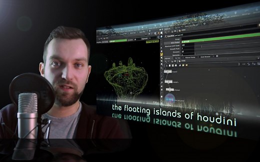 使用 VEX 制作空中浮岛效果 houdini教程