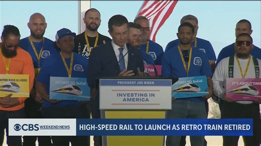 6.5K views · 46 reactions | Construction has begun on what will become the fastest train line in America – taking riders from Los Angeles to Las Vegas in about two hours. | CBS Evening News | Facebook