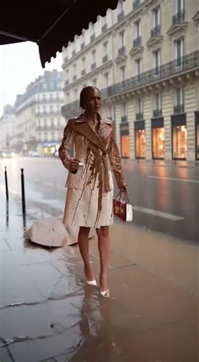 Glamorous Keren in White Gets ABSOLUTELY COVERED in Mud by Passing Truck 😱 Brutal Rainy Day Fai