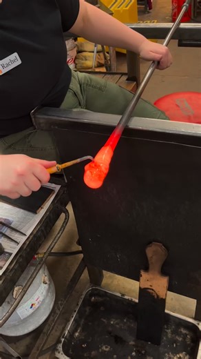 Ever wonder how they put patterns into glass? This is one technique that gives a chaotic swirl pattern that was seen on Rachel’s pumpkin for the pumpkin hunt! #glassblowing #boiseartglass #downtownboise #glassart #shoplocal #madeinboise | Boise Art Glass