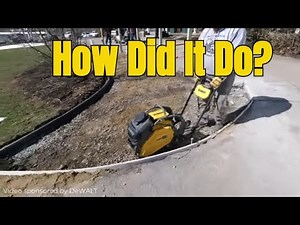 Concrete Driveway Add-On Using DeWalt's Battery Powered Compactor