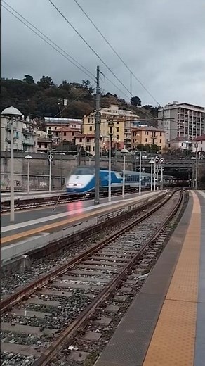 High Speed Train passing through the station in Italy #viral #train #trains #travel