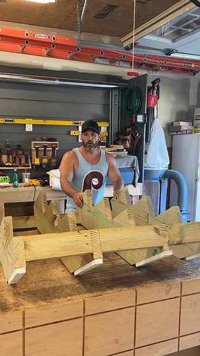 21K views · 2.7K reactions | The stringers are all assembled. Now I can carry them out to the landing and attach them. Fortunately it worked out great, everything fit fine. The PVC blocks at the bottom are a worthwhile effort IMO. I just screw through the cleat on these stringers right into some blocking on the landing. And I attached the bottoms of the stringers to the concrete base with some galvanized Simpson brackets later. | Justin Metzler | Facebook