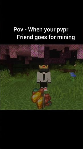 POV: When Your PvP Friend Goes Mining 😂⚔️ | Minecraft Shorts