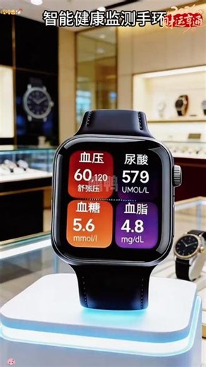 2026新款智能手表高精准免扎针监测血糖尿酸血压血脂心率睡眠 #智能手环 #智能手表