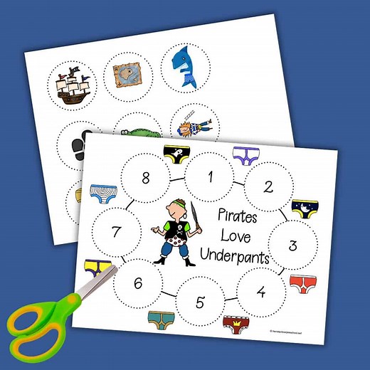 Pirates Love Underpants Story Sequencing Activity