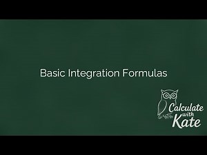 Basic Integration Formulas