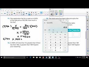 analyze percents of numbers hw video