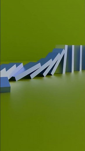 Blender 3d Rigid body Simulation | Dominoes Simulation