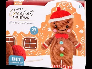 Crochet gingerbread man kit from Action Part 1 #crochet #completeamigurumitutorial