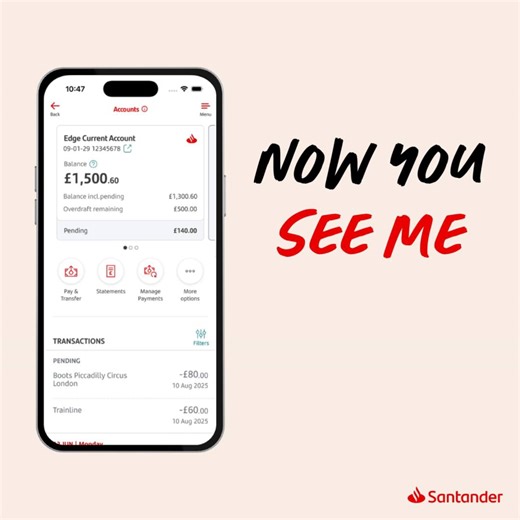 Now you see me, now you don't! 🚨 We've updated our app for iOS customers to help better protect your money. We've added screen sharing detection technology, which notices when a criminal is using tech to view the info on your screen. Our new tech then automatically blurs your screen when you log into your banking app to stop scammers from stealing any personal info and carrying out fraudulent payments. More than £1.8 million was stolen from our customers in 2024 from scams where screen sharing 