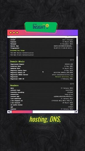 Analyze website infrastructure in 1 click #webcheckin #webdevelopment #cybersecurity #shorts