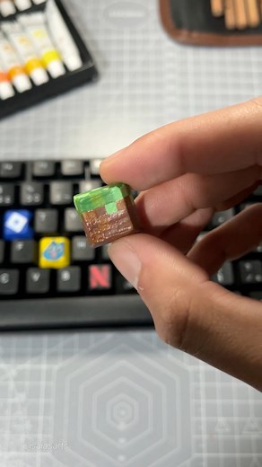 3K views | M + Minecraft on keyboard 流✨#art #customkeyboard | Isaias Arts | Facebook