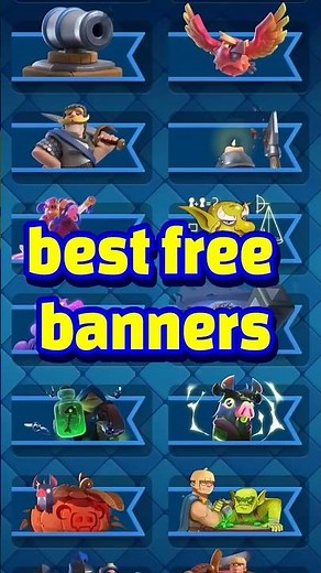 Best Free Banners 🔥 #clashroyale #shorts