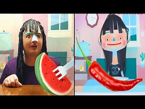 Toca Kitchen 2 in real life vs Paper Book. DIY