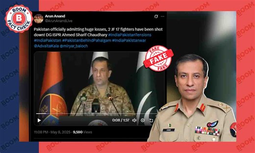 Video Of Pakistan Admitting To Losing Two Fighter Jets Is A Deepfake | BOOM