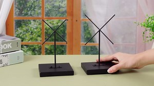 RattanView Artifact Display Stand Mask Display Holder Adjustable Metal Puppet Sculpture Stand for Figurines Ushabtis African Masks Pre Columbian (2.5x2.5x3inch)