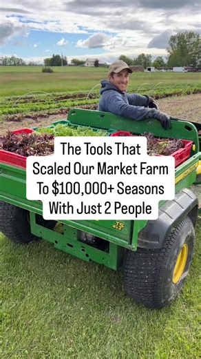 We didn’t build a $100,000 market farm by working longer hours. We built it by choosing tools that made our systems faster, smoother, and repeatable. With just two people running the entire operation, efficiency mattered more than hustle. The right tools helped us save time, reduce physical labor, and stay consistent week after week without burning out. These tools weren’t upgrades or extras. They were the foundation of our workflow and what allowed us to keep sales strong all season. Our MVP to