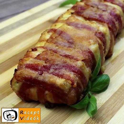 Sajtos Baconos Csirkemell Őzgerincformában - Recept Videók