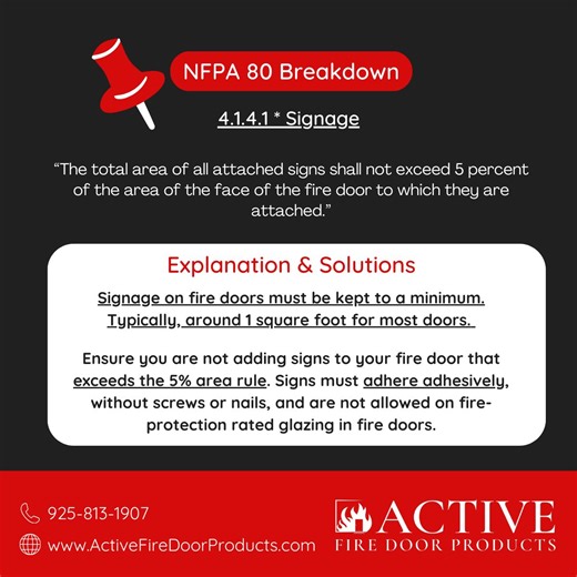 Fire Door Signage Regulations: Adhere to NFPA 80 Guidelines | Active Fire Door Products posted on the topic | LinkedIn