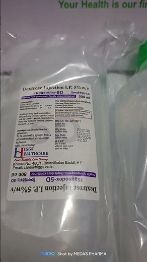 Dextrose Injection IP 5 % W/V #Dextrose