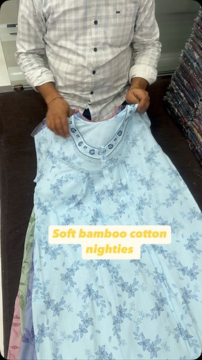14K views · 228 reactions | The Perfect Summer Nightgown is HERE! ☁️✨ ✅ Made from Pure Bamboo Cotton – Super lightweight & breathable ✅ No Shrinkage & No Color Bleeding – Stays perfect after every wash ✅ Ultra-Comfortable Fit – Designed for all-day & night comfort ✅ Side Pocket – Carry your phone & keys with ease ✅ Best for Summer – Stay cool & relaxed even in the heat Shop now on Rikasa.in  | Hindustan Nighty Wholesale | Facebook