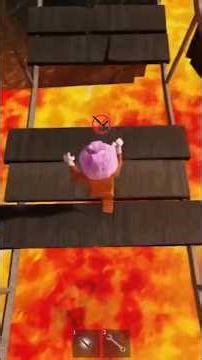 Insane Escape! Parkour over a lava river. 🔥 #shorts #lava