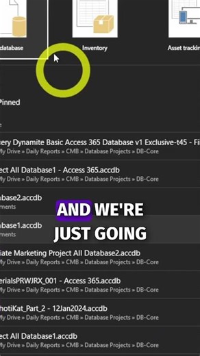 Getting Started What a Database in Access Looks Like #shorts
