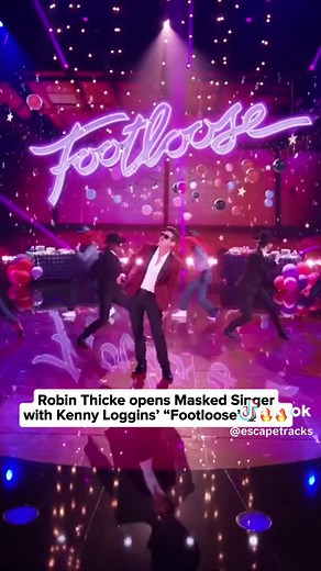 Robin Thicke performs Kenny Loggins’ “Footloose” on Masked Singer🎙️🔥 . #robinthicke #maskedsinger #kennyloggins #maskedsingerfox #liveperformance #liveperformances #fyp #viral #viraltiktok