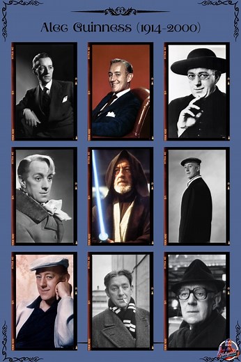 1.3K views · 45 shares | Master of Transformation: Alec Guinness (1914-2000) The chameleonic knight of the stage and screen, immortalised by his Oscar-winning role in The Bridge on the River Kwai and as Obi-Wan Kenobi in Star Wars. | Hollywood Unscripted | Facebook