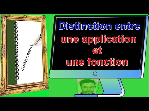 Distinction entre une application et une fonction