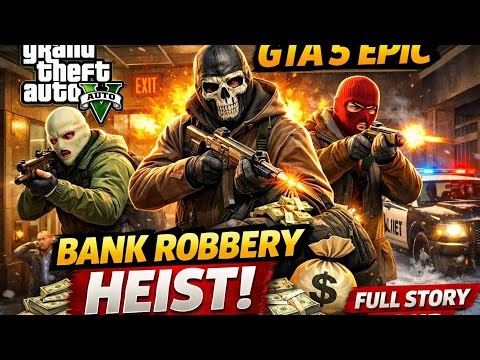 The Legendary First Heist in GTA 5! 💥 Epic Bank Robbery Full Mission HD PC GAME #viral #gaming #gta5