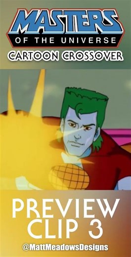 PREVIEW CLIP FOR MASTERS OF THE UNIVERSE 80S CARTOON CROSSOVER #mastersoftheuniverse #heman #shorts