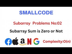 Subarray Sum is Zero or Not @_smallcode_