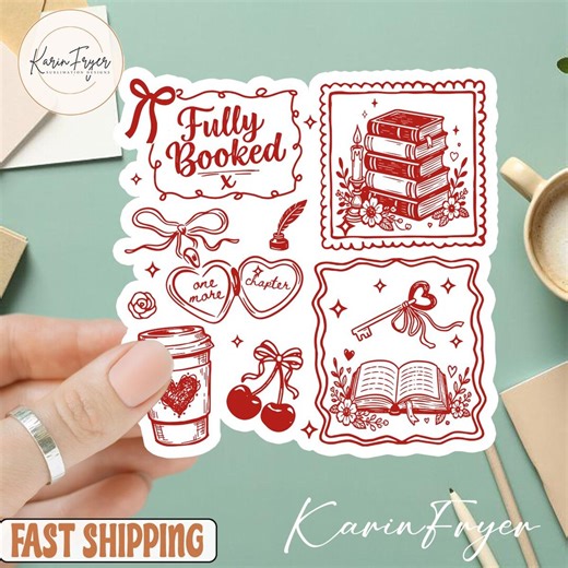 Bookish Love Sticker, Just One More Chapter Decal, Bookish Quote Waterproof Sticker - Etsy