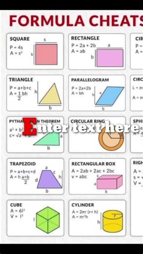 Formulas of Shapes