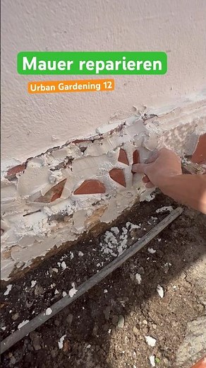 Mauer reparieren mit Mörtel / Urban Gardening 12