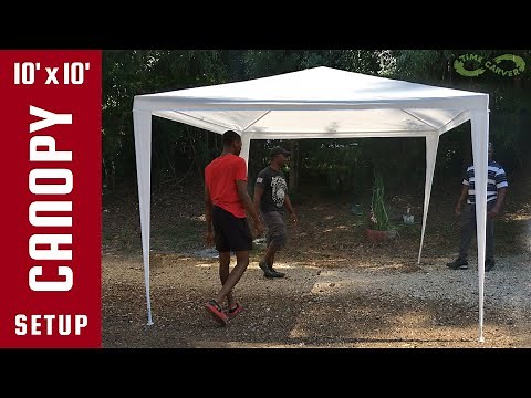 Timelapse 10' x 10' Canopy Setup Party Tent Installation Assembly DIY