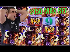 One Of MY LARGEST JACKPOTS On Buffalo Gold Slot - $150 Spin