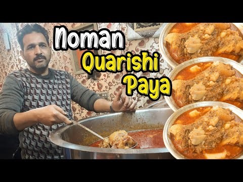 KARACHI'S FAMOUS NOMAN QURESHI PAYA | PEOPLE LOVE THIS BONG NALLI PAYE - STREET FOOD PAKISTAN