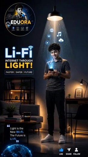Light Se Internet?! 😱 Li-Fi Technology Explained #shorts