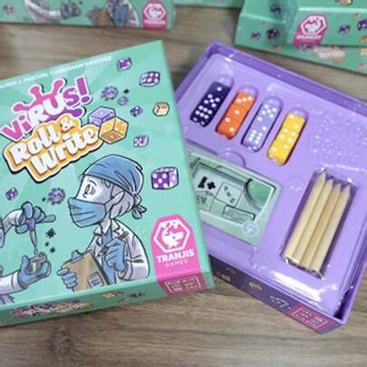 Virus! Roll & Write Board Game, Explore New Ways To Fight Viruses, Includes English And Spanish Instructions, Dice Rolling And Writing Challenges For Teens And Adults, Great For Family Gatherings, Game Nights, Ideal Gift For Holidays And Occasions | SHEIN