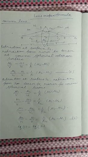 class 12th Lens maker formula(convex lens)