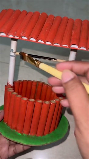 Thread spools craft ideas#waterwell #bestoutofwaste #diy #craft #reelsinstagram