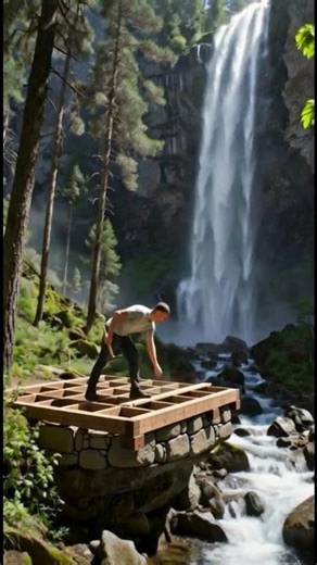 Building a Waterfall Near the House | Backyard Waterfall Construction | Satisfying Timelapse